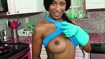 Play My lovely black maid loves showing off her hot body