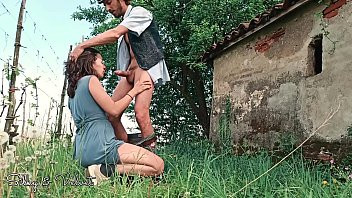 Play City girl pretends to be intrested in grapes to get fucked by the farmer! He gets horny and he fucks her throat and pussy wildly!
