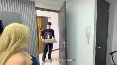 Play Cristina Alvarez Fucks Pizza Delivery Guy for Payment and Milks Him Dry