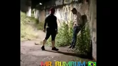 Play Lingerie-Clad Brazilian Whore Gives Her Ass to Businessman in Public