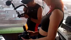 Play Latina Amateur Anal: Joy Cardozo & William Dotado on the Patio