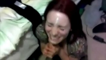 Play Cum facials for clothed females compilation